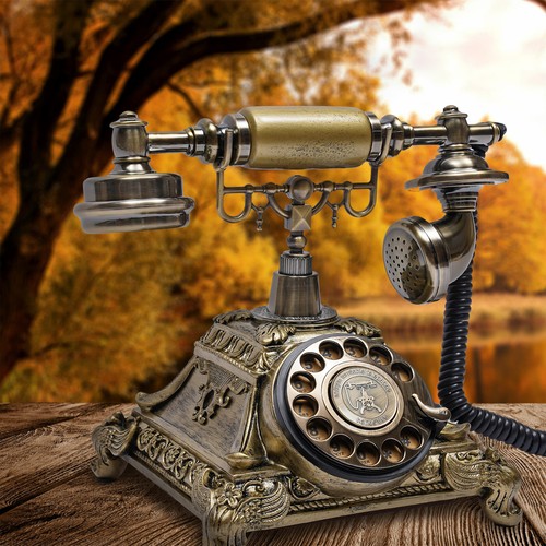 Retro vintage haustelefon - vintage,