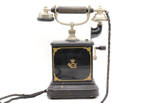 Antikes telefon schwarz - antikes,