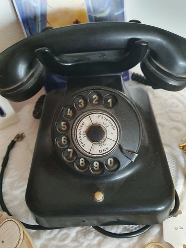 Altes telefon antik - antik, schwarz